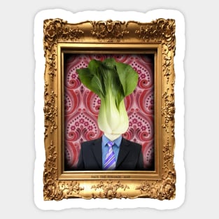 Pak Choi Man in Vintage Frame Sticker